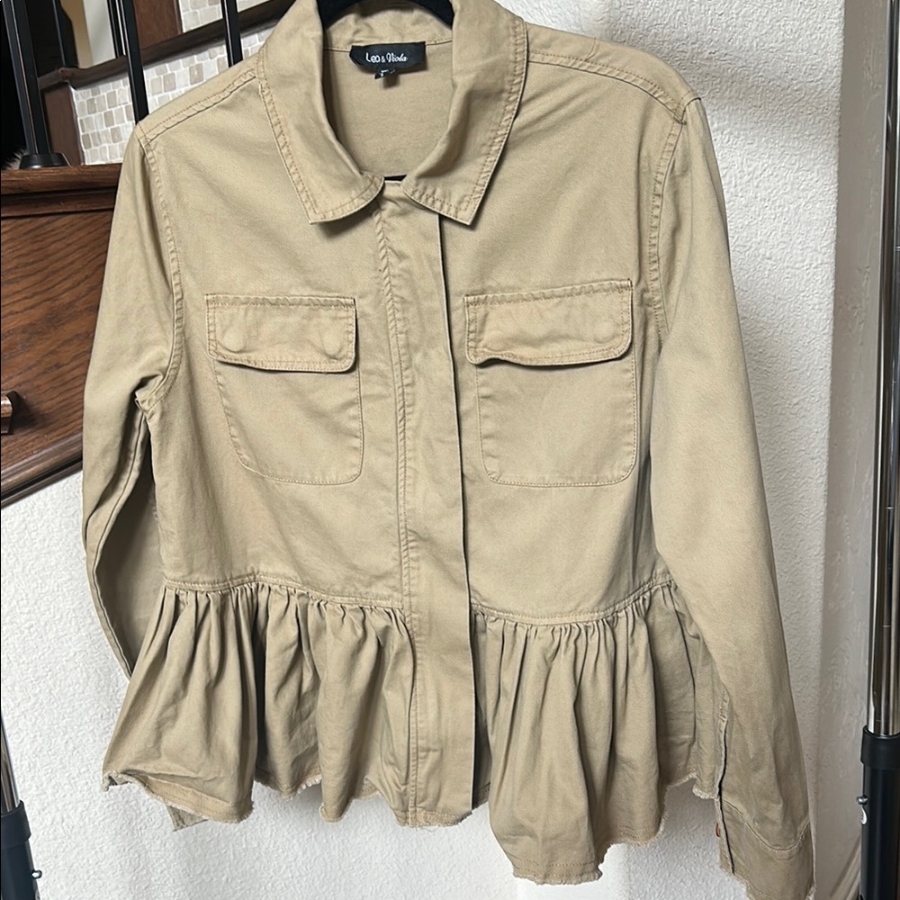 Khaki Pleated Jacket